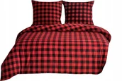 Pościel - POŚCIEL 160X200 BAWEŁNA SATYNOWA + POSZEWKI KOMPLET POŚCIELI KRATA - miniaturka - grafika 1