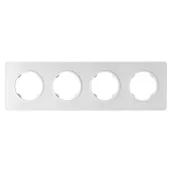 Klawisze i ramki - Ramka poczwórna, szklana, biała, OVAL - miniaturka - grafika 1