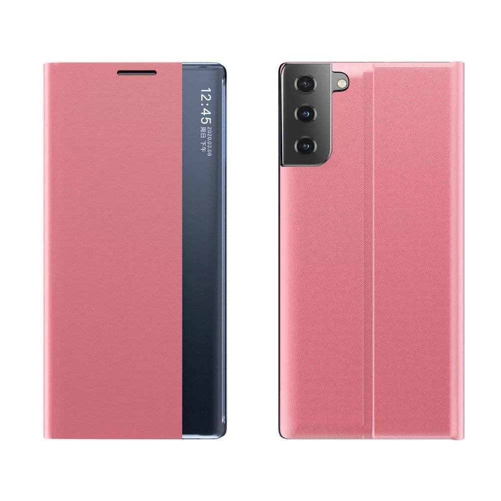 New Sleep Case pokrowiec etui z klapką z funkcją podstawki Samsung Galaxy S21+ 5G (S21 Plus 5G) różowy