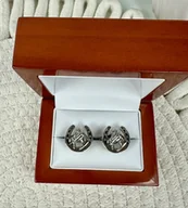 Spinki do mankietów i krawatów - SPINKI DO mankietów srebrne koń podkowa na szczęście - miniaturka - grafika 1