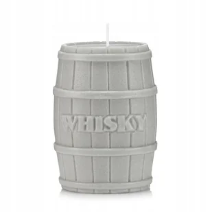Świeca ozdobna BECZKA WHISKY kolor SZARY - Świece - miniaturka - grafika 1
