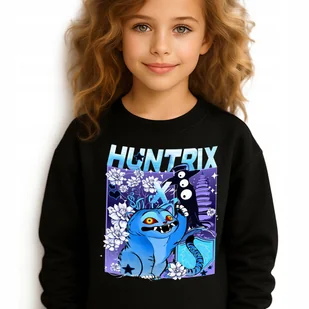 Bluza Dziecięca Czarna HUNTRIX CAT Do Przedszkola K-pop Muzyka Wz - 140 cm - Bluzy dla dziewczynek Bluza Dziecięca Czarna HUNTRIX CAT Do Przedszkola K-pop Muzyka Wz - 140 cm - Bluzy dla dziewczynek - miniaturka - grafika 1