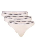 Majtki damskie - Calvin Klein Stringi w 3-paku Kobiety Bawełna biały jednolity, S - miniaturka - grafika 1