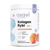 Włosy, skóra, paznokcie - Osavi Advanced Kolagen Rybi, proszek, smak grejpfrutowy, 360 g - miniaturka - grafika 1