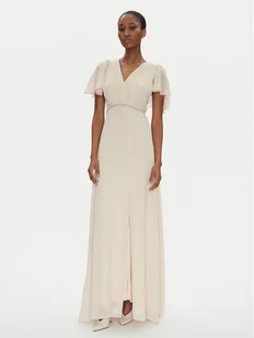 Rinascimento Sukienka wieczorowa CFC0122466003 Beżowy Regular Fit - Sukienki - miniaturka - grafika 1