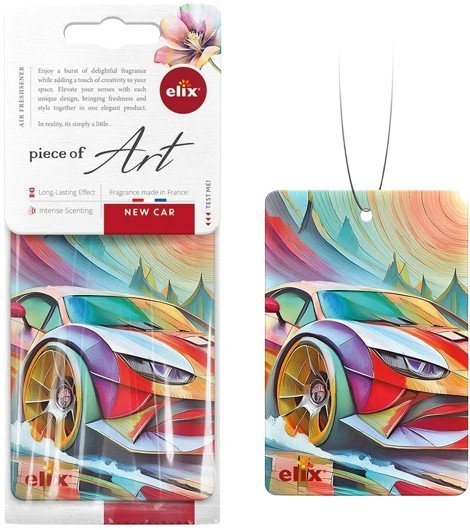 Cellulozowa Zawieszka Zapachowa do Auta lub Domu Piece of Art - New Car