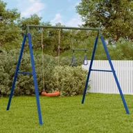 Place zabaw - vidaXL vidaXL Ogrodowy plac zabaw z huśtawką i trapezem - miniaturka - grafika 1