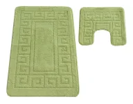 Dywaniki łazienkowe - Zielony Komplet Antypoślizgowych Dywaników Łazienkowych 160X200 T2-G75 - miniaturka - grafika 1
