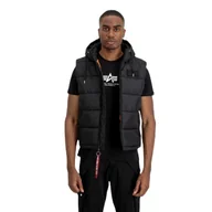 Odzież taktyczna i umundurowanie - Kamizelka z kapturem Alpha Industries FD 118110 03 - Czarna - miniaturka - grafika 1