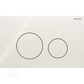 Stelaże i zestawy podtynkowe do WC - Przycisk uruchamiający Geberit Sigma40, przedni, szkło sand grey, okrągły - miniaturka - grafika 1
