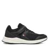 Buty dla chłopców - Sneakersy Tommy Hilfiger T3X9-34378-1697 S Czarny - miniaturka - grafika 1