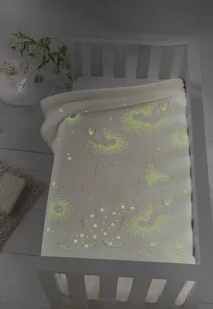 Pielsa Baby, Koc dziecięcy/Otulacz, Premium flash, Motyle  110x140 cm, Kremowy - Koce i narzuty dla dzieci - miniaturka - grafika 1