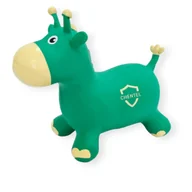 Skoczki dla dzieci - Skoczek Gumowy Pompowany Premium Żyrafa zielona + pompka - miniaturka - grafika 1