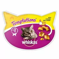 Suplementy i witaminy dla kotów - Whiskas Temptations Chicken & Cheese (Kurczak I Ser) 60G - miniaturka - grafika 1
