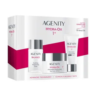 Zestaw Agenity 1° Hydra-Ox, krem na dzień, SPF 20, 50 ml + krem na noc, 25 ml + Balance, tonik nawilżający, 50 ml - Zestawy kosmetyków damskich - miniaturka - grafika 1
