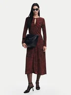 Sukienki - Desigual Sukienka codzienna Las Vegas 24WWVW56 Brązowy Regular Fit - miniaturka - grafika 1