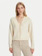 Swetry damskie - Vero Moda Kardigan Gold Art 10332210 Beżowy Regular Fit - miniaturka - grafika 1