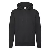 Bluzy męskie - Bluza męska z kapturem Hooded Sweat Premium Fruit of the Loom - Czarny XXL - miniaturka - grafika 1