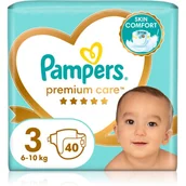 Pieluchy - Pampers Premium Care Size 3 pieluchy jednorazowe 6-10 kg 40 szt. - miniaturka - grafika 1