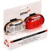 Lampki rowerowe - Infini Zestaw lampek Vista czarny I-400WR2 - miniaturka - grafika 1