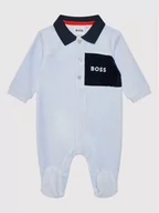 Pajacyki dla niemowląt - Boss Śpiochy J97195 Niebieski Regular Fit - miniaturka - grafika 1