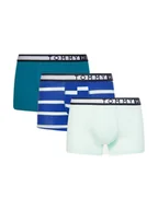 Majtki męskie - TOMMY HILFIGER BOKSERKI MĘSKIE TRUNK PRINT 3 PARY MINT/GREEN/BLUE UM0UM01565 0R2 S - miniaturka - grafika 1