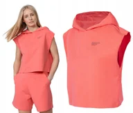 Bluzy damskie - BLUZA Z KAPTUREM BEZ RĘKAWÓW 4F DAMSKA SPORTOWA XL - miniaturka - grafika 1