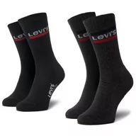 Skarpetki damskie - Zestaw 2 par wysokich skarpet unisex LEVI'S - 37157-0153 Mid Grey/Black - miniaturka - grafika 1
