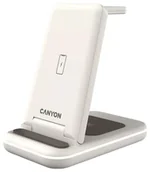 Ładowarki do telefonów - Canyon WS-304 3w1 15W LED Beżowa - miniaturka - grafika 1