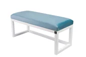 Ławki do przedpokoju - Ławka Na Buty Lpg-2 165 cm Emrawood Drewno Lite, kolor Biały Siedzisko Gładkie, kolor Niebieski - miniaturka - grafika 1