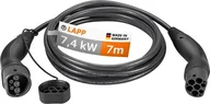 Ładowarki do samochodów elektrycznych - Kabel do ładowania samochodów LAPP Typu 2, do 7,4 kW, 7 m, czarny 5555934006 - miniaturka - grafika 1