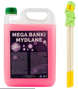 Płyn do dużych baniek mydlanych 5 litrów + kijek zielony dla początkujących MEGA FUN - Bańki mydlane - miniaturka - grafika 1