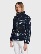 Kurtki damskie - EA7 Emporio Armani Kurtka zimowa 6LTB12 TNAUZ 1554 Granatowy Regular Fit - miniaturka - grafika 1