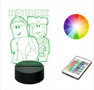 Lampy stojące - Lampka nocna NA BIURKO 3D LED imię grawer ROBLOX - miniaturka - grafika 1