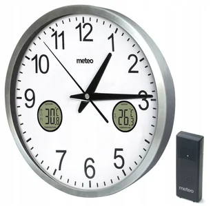 Duży Zegar Ścienny Termometr Duża Tarcza Czujnik Zewnętrzny - Stacje pogodowe - miniaturka - grafika 1