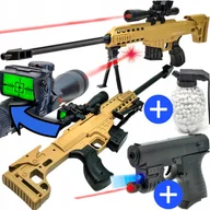 Klocki - Karabin Snajperka na Kulki Barrett M82 +laser +kolimator +pistolet +granat - miniaturka - grafika 1