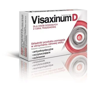 Aflofarm Visaxinum D dla osób dorosłych x30 tabletek - Problemy skórne - miniaturka - grafika 1