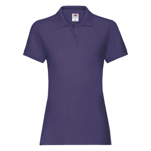 Koszulka damska Premium Polo Fruit of the Loom - Fioletowy L - Koszulki i topy damskie - miniaturka - grafika 1