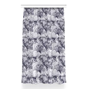Gotowa zasłona na taśmę wzór 150x260 Szare kwiaty, Fabricsy - Zasłony - miniaturka - grafika 1