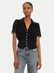 Morgan Bluzka 242-OPLIA Czarny Regular Fit - Bluzki damskie - miniaturka - grafika 1