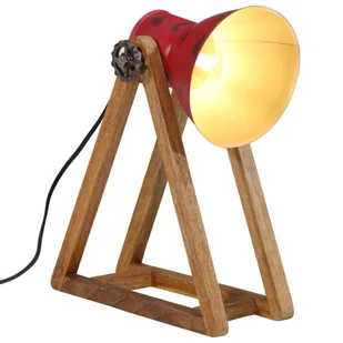 vidaXL Lampa stołowa, 25 W, postarzany czerwony, 30x17x40 cm, E27 - Lampy stojące - miniaturka - grafika 1