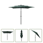 Parasole ogrodowe - The Living Store 3-poziomowy parasol na aluminiowym słupku - zielony - 2 -5x2 -5 m - Parasol Ogrodowy - miniaturka - grafika 1