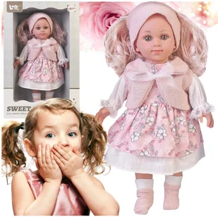 Lalka Laleczka 38 cm Duża Bobas Długie Włosy Duże Oczy Modne Ubranie Miękka - Lalki dla dziewczynek - miniaturka - grafika 1