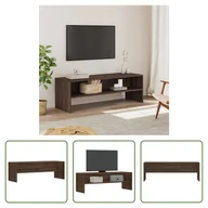 Szafki RTV - The Living Store szafka pod telewizor brązowa dąb 120x40x40 cm materiał drewnopochodny - miniaturka - grafika 1
