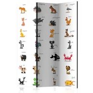 Parawany - Parawan 3-częściowy - Learning by playing (animals) [Room Dividers] (rozmiar 135x172) - miniaturka - grafika 1