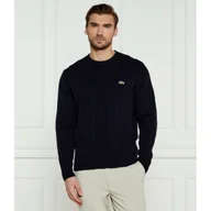 Swetry męskie - Lacoste Wełniany sweter Classic fit - miniaturka - grafika 1
