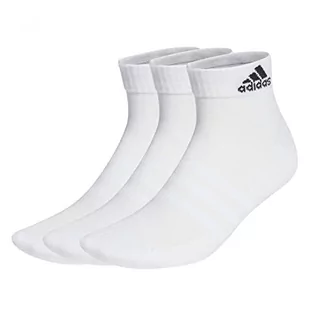 adidas, Cushioned Sportswear Ankle Socks 3 Pairs, Rajstopy, Biały M, Wielbiciel Unisex - Rajstopy - miniaturka - grafika 1