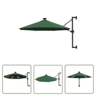 Parasole ogrodowe - The Living Store Parasol ogrodowy z LED - ścienny - 300 cm - zielony - Parasol Ogrodowy - miniaturka - grafika 1
