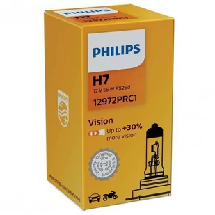Żarówka halogenowa Philips Vision +30% H7 12V 55W, 1 szt. - Żarówki samochodowe - miniaturka - grafika 1