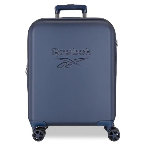 Reebok Franklin Walizka kabinowa niebieska 40 x 55 x 20 cm sztywne ABS zamknięcie TSA 37L 2,78 kg 4 koła podwójny bagaż ręczny by Joumma Bags, Niebieski, walizka kabinowa